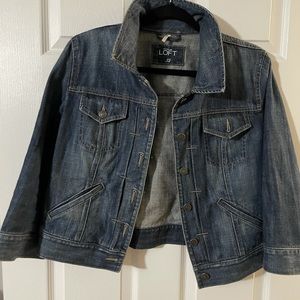 LOFT cropped denim jacket